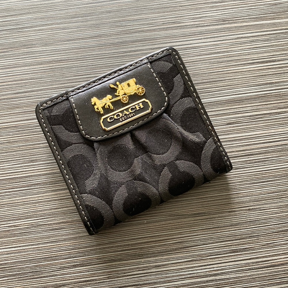 Small black Coach wallet